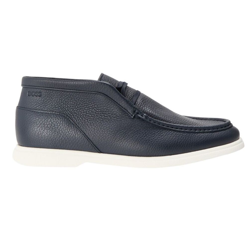 Boss Mens Sienne Desb Leather Chukka Boots / Dark Blue